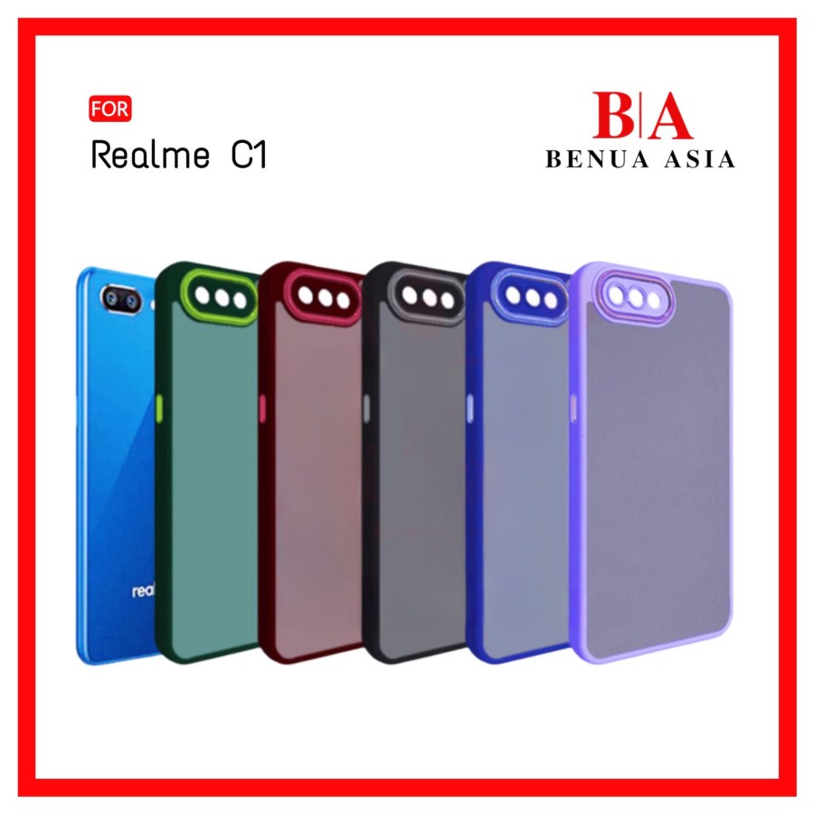 CASE PREMIUM NEOHYBRID DOVE CHROME REALME C1 SOFTCASE ~ FA