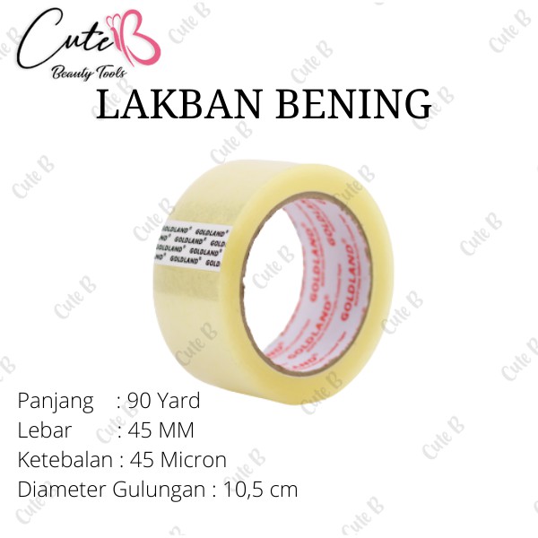 

LAKBAN / ISOLASI BENING 45mm / 2 INCH x 90 YARD GOLDLAND 1PCS