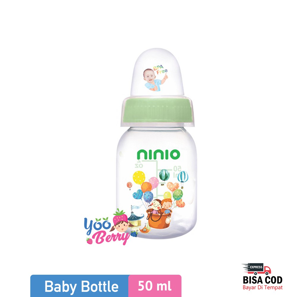 Ninio Round Baby Bottle 50 Ml Botol Susu Bayi BPA Free Murah Berry Mart