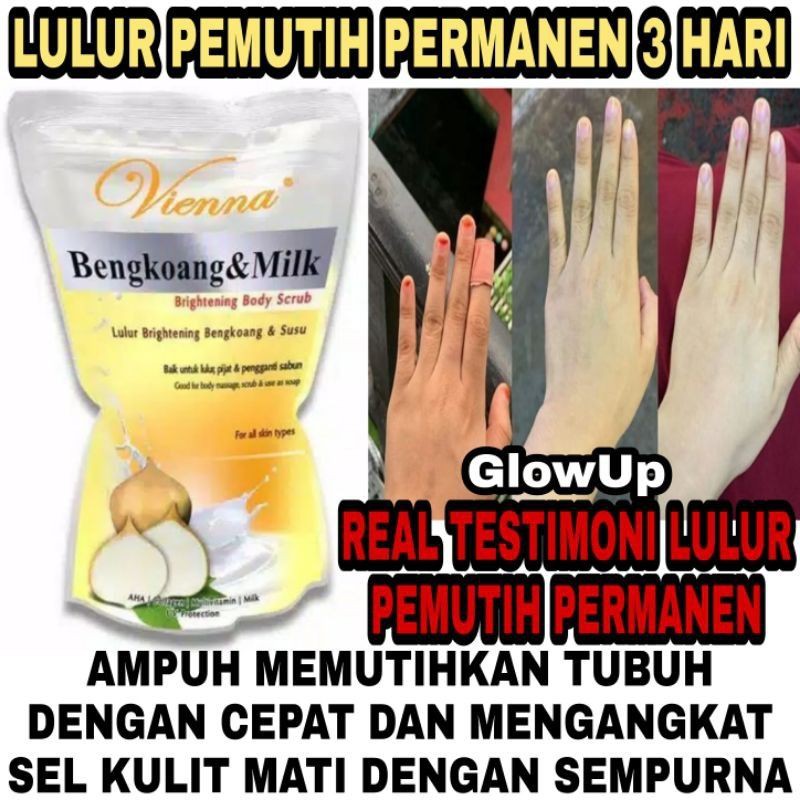 BODY SCRUB PEMUTIH VIENNA BENGKOANG N MILK WHITENING BODY SCRUB REFFIL 1KG - VIENNA SCRUB