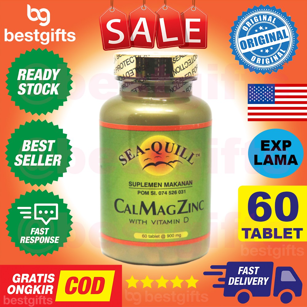 SEA-QUILL SEAQUILL SEA QUILL CAL MAG ZINC CALMAGZINC 900MG 900 MG CALCIUM MAGNESIUM CALMAG 60 TABLET