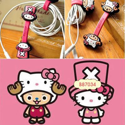 LRC Penjepit kabel Korean creativity fashion cartton kitty design winder (2pcs price)