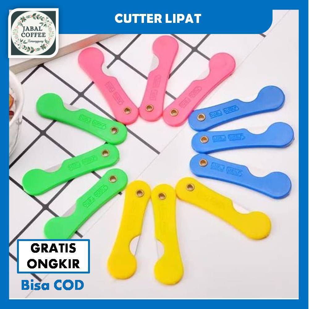 Cutter Lipat / Pisau Lipat Mini / Pisau Cutter Kecil Lipat / Pisau Silet Lipat Murah / Pemes Lipat