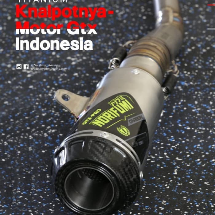 Knalpot Norifumi Gtx Pro Titanium Carbon Original - Jupiter Z Gestrek - Variasi Motor