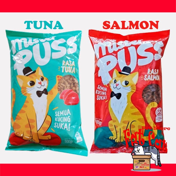 makanan kucing 500gr Mister Puss 500 gr