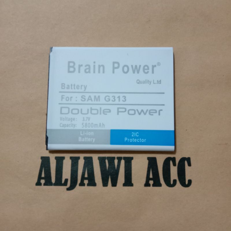 Baterai Batre Battery Samsung Galaxy V/ Ace 3/J105 G313 Double Power Battery Brain Power