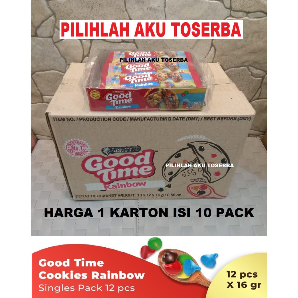 Jual Good Time Cookies Rainbow 16 Gram Singles Pack Harga 1 Karton