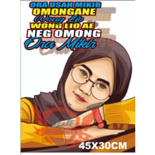 STIKER PRINTING KATA KATA LUCU UNTUK PINTU TRUK PICK UP DLL