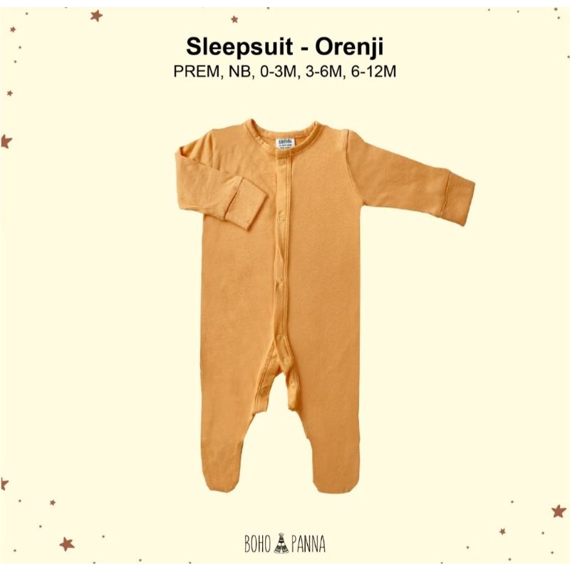 Sleepsuit Snap Bohopanna B47 / Sleepsuit Bayi Polos / Sleepsuit Bayi Unisex / Sleepsuit Bayi Polos Katun / Sleepsuit Bayi Bohopanna