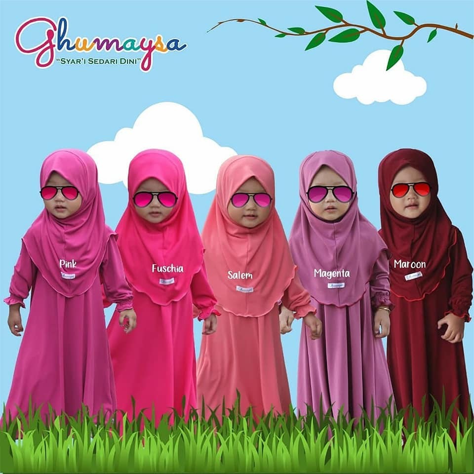 Ghumaysa Salama Baby Basic series Gamis Anak Baju Muslim Perempuan