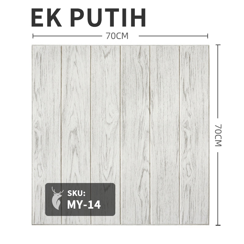 Wallpaper dinding 3d motif kayu wood foam Dekorasi Kamar murah 70x70cm-KAYU 3mm MY313