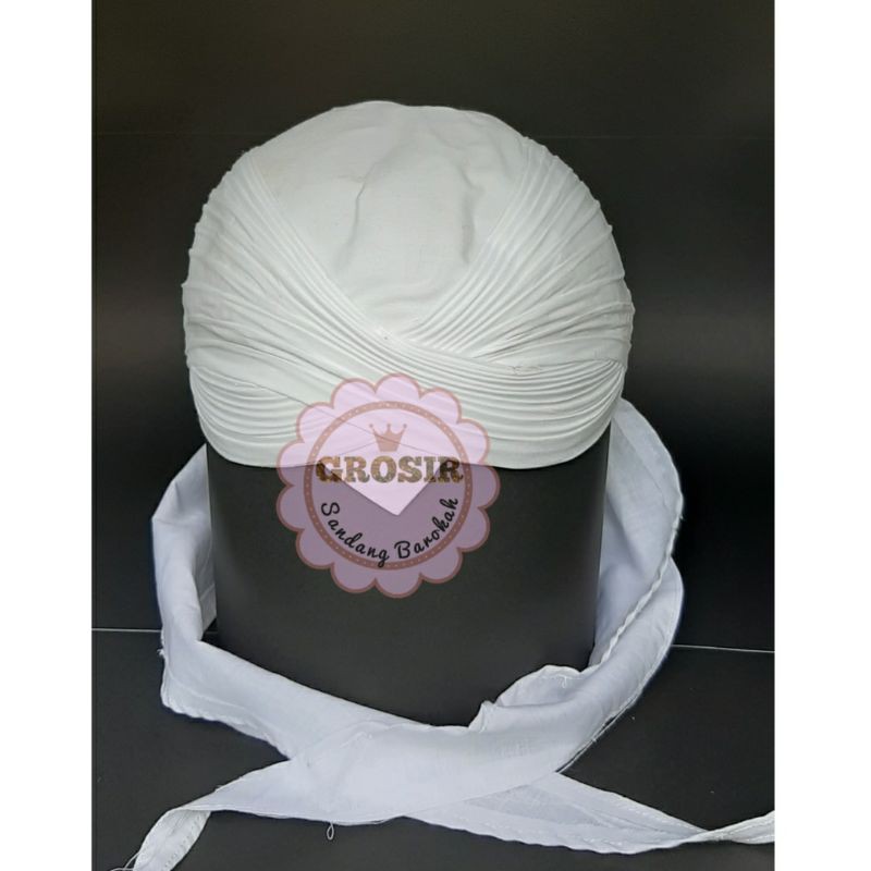 Blangkon Sunan Lipat Sliwir Putih Polos