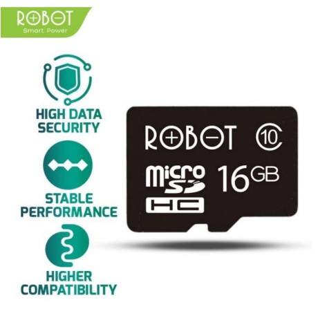 MEMORY CARD 16GB MICRO SD ROBOT 16GB CLASS 10 TF CARD KARTU MEMORI CARD ORIGINAL GARANSI RESMI LIFE 