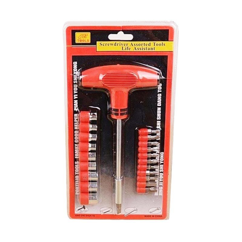 Obeng Set Multifungsi 24 in 1 Palu kunci T Sock Screwdriver - Obeng Set Serbaguna 24pcs NEW