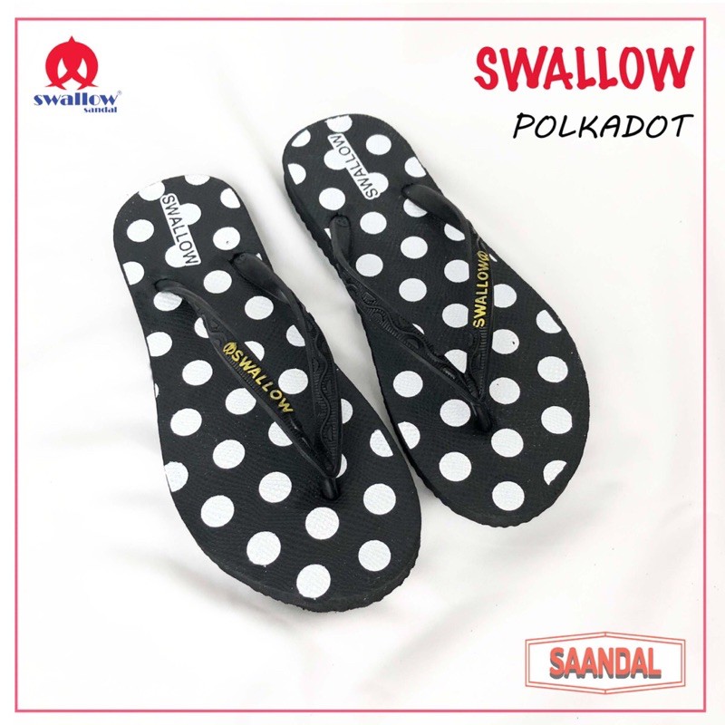 Sandal Jepit Wanita Swallow Polkadot Original (Bisa Eceran)