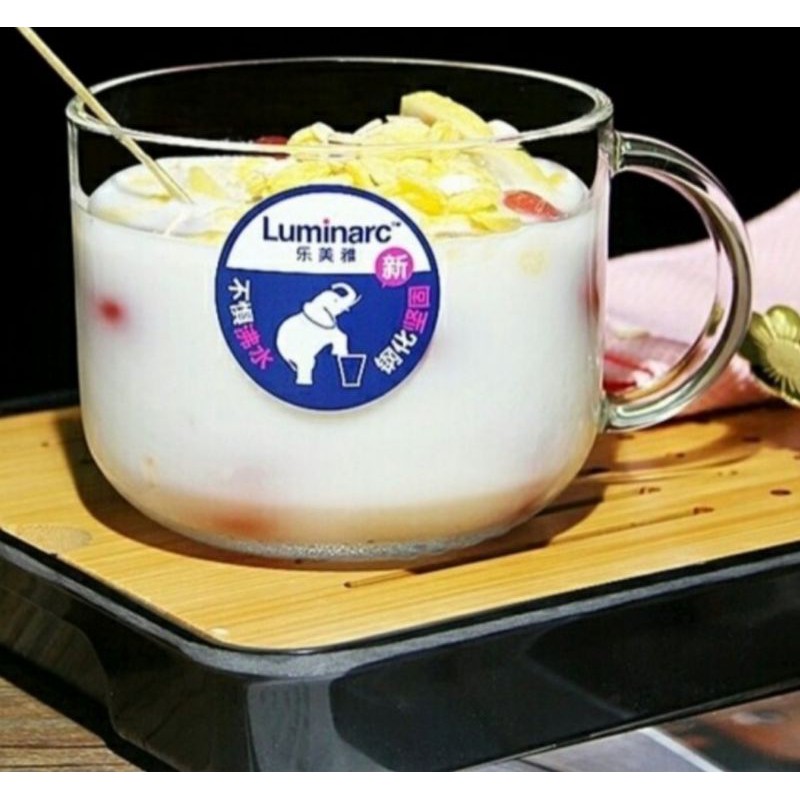 LUMINARC MUG TROQUET 500ML-MUG KACA-MUG CEREAL-BREAKFAST MUG-TEMPERED MUG