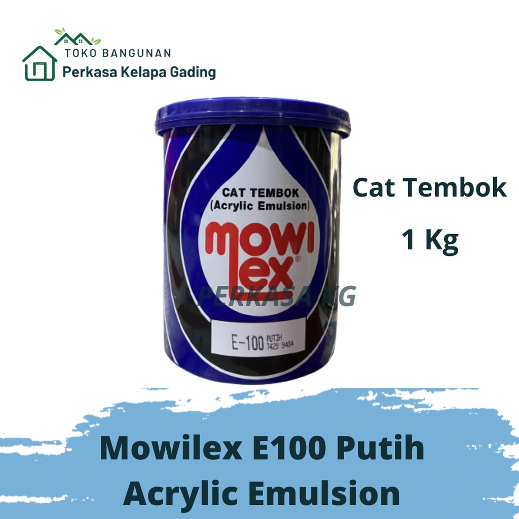 Jual Mowilex E100 Cat Tembok 1 Kg Acrylic Emulsion Interior Eksterior Shopee Indonesia 2256