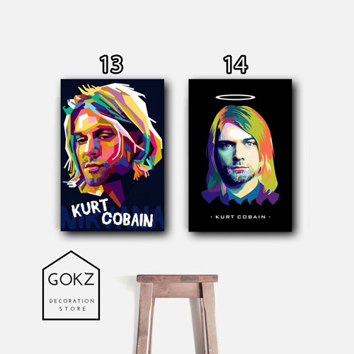 POSTER KAYU BAND NIRVANA KURT COBAIN MUSIC PICTBOX WALLDECOR PAJANGAN HIASAN DINDING STUDIO KAMAR 3