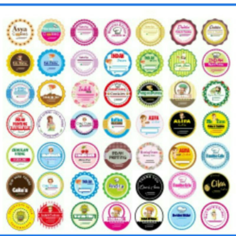 

Stiker Label KEMASAN, MERK LOGO