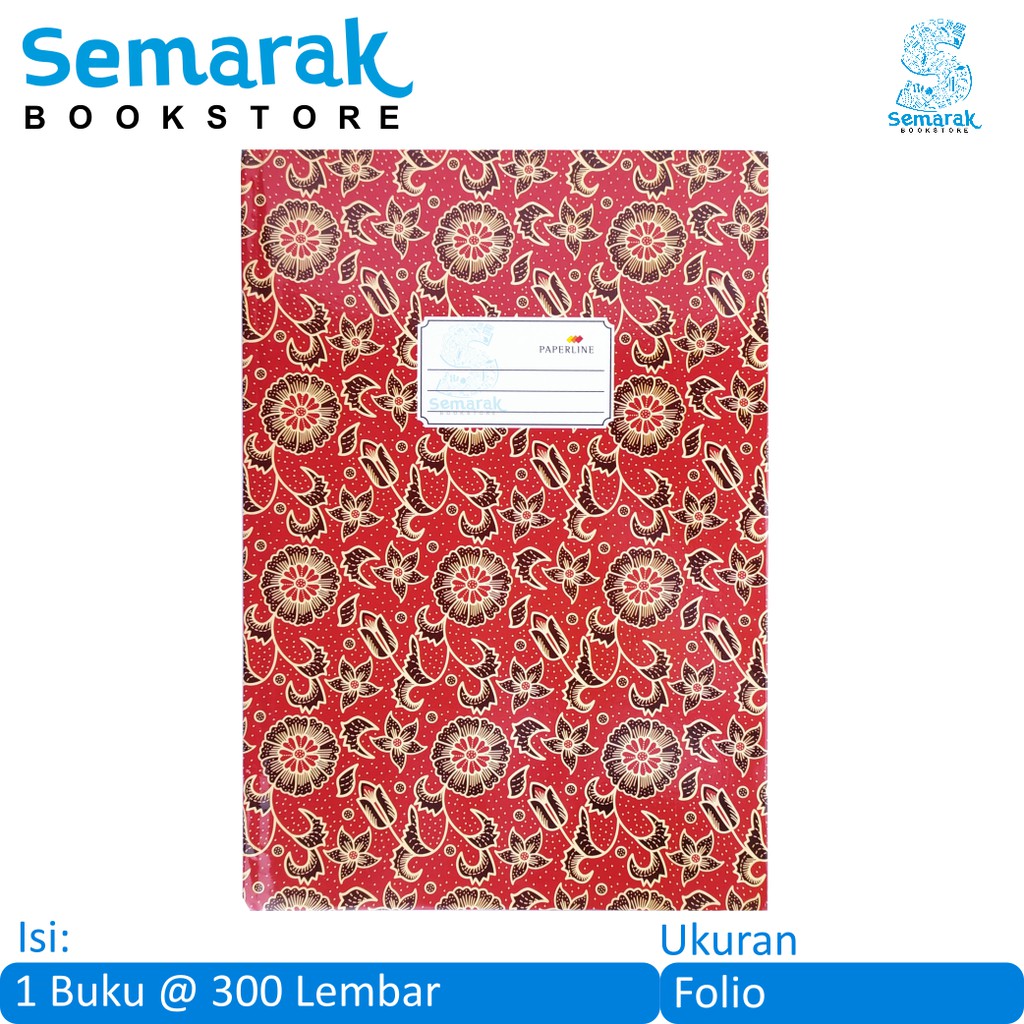 

Paperline Hard Cover Buku Tulis Sampul Tebal Folio [1 Buku @ 300 Lembar]