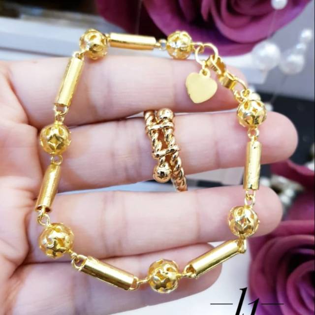 Xuping cincin dan gelang lapis emas 24k 2611j