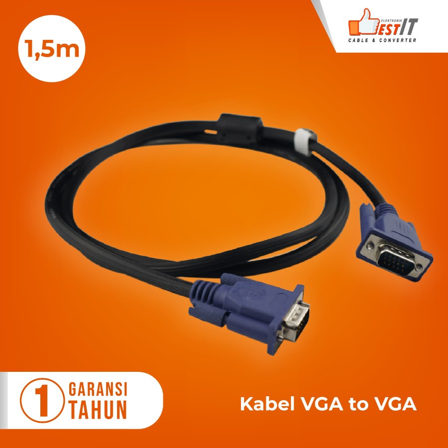 Kabel VGA Male to Male High Quality 1.5 Meter NYK Original