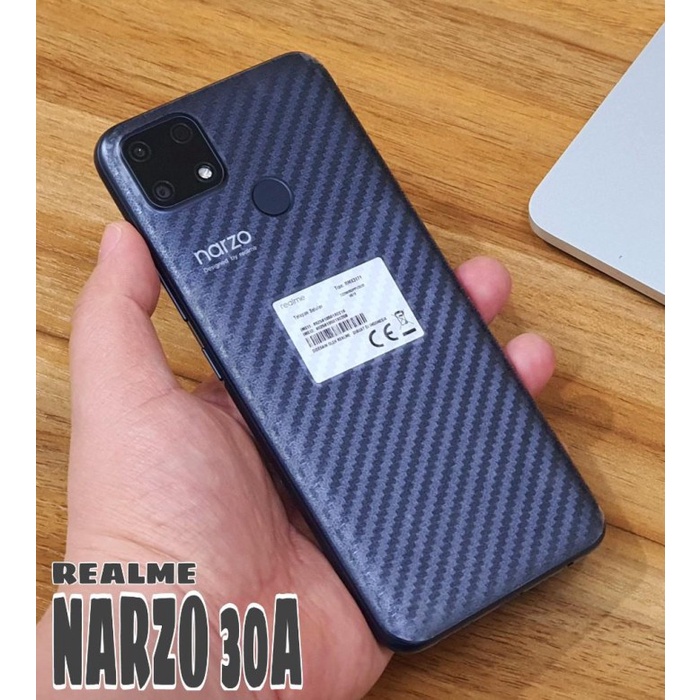 Back Skin Carbon Realme Narzo 30A - Skin Carbon Realme Narzo 30A