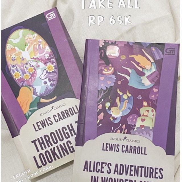 [preloved] THROUGH THE LOOKING GLASS & ALICE’S ADENTURES IN WONDERLAND (ENGLISH CLASSUC MURAH)
