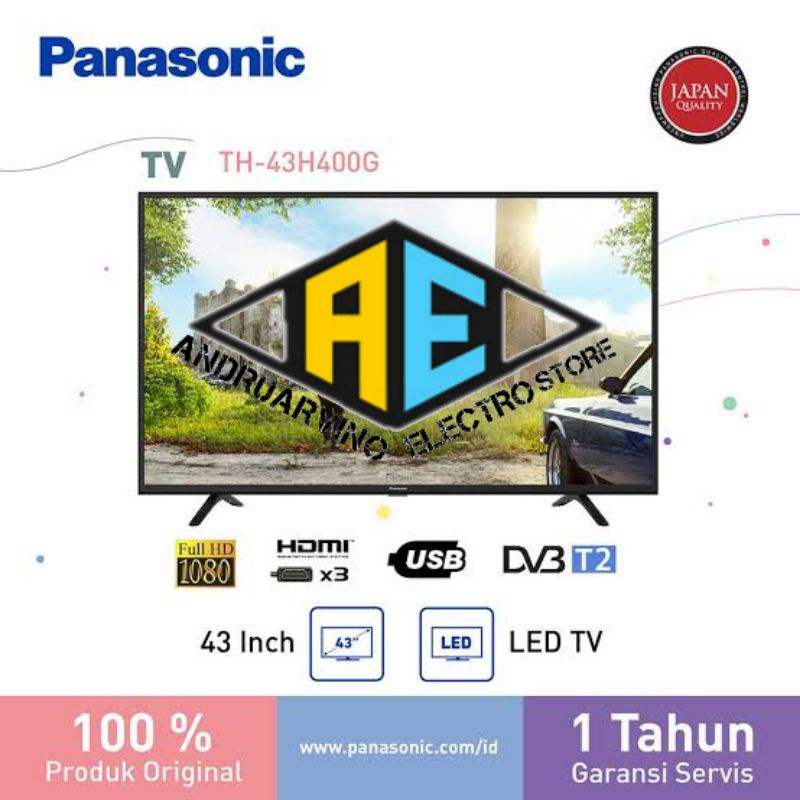 TV LED PANASONIC 43 INCH - TH43H400G DIGITAL TV GARANSI RESMI