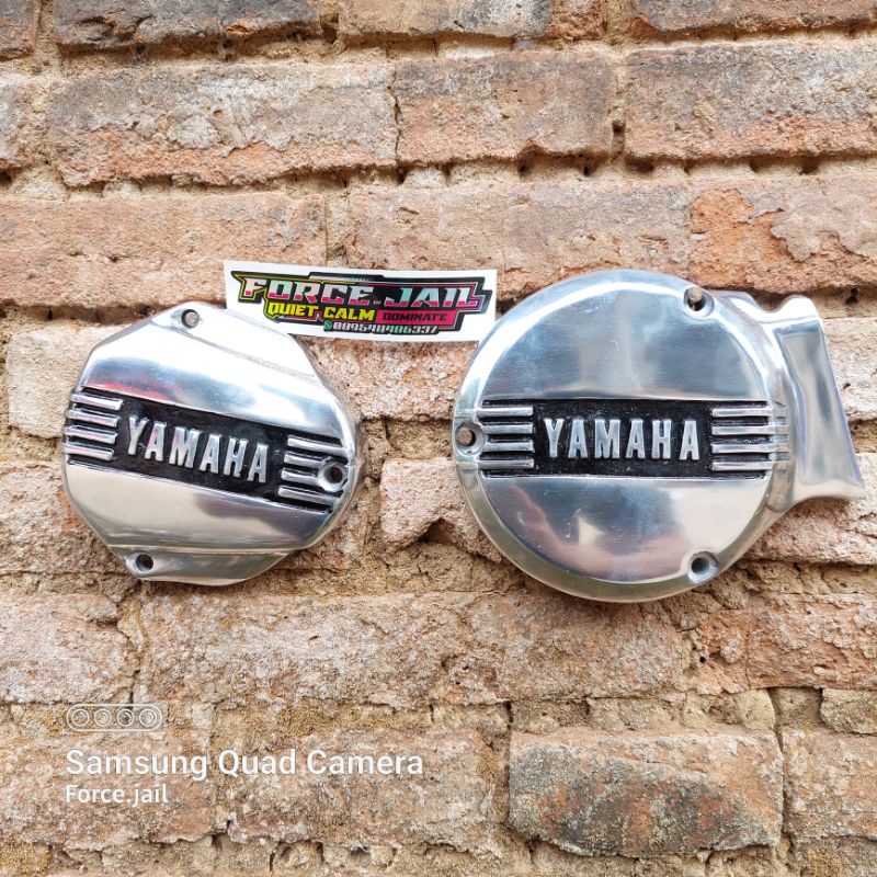 tutup cover bak mesin pompa oli dan magnet RX KING cobra kobra timbul bahan alumunium