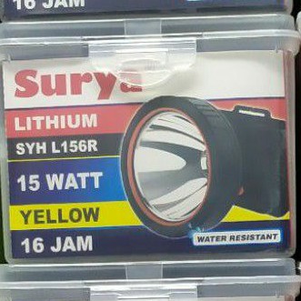 Senter Kepala Surya Lithium L156R Cahaya Kuning