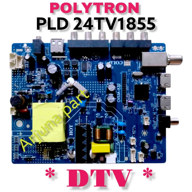 MAINBOARD TV POLYTRON PLD 24V1855 / MB TV POLYTRON PLD 24V1855 / PLD 24V1855 / MESIN TV / MODUL TV P