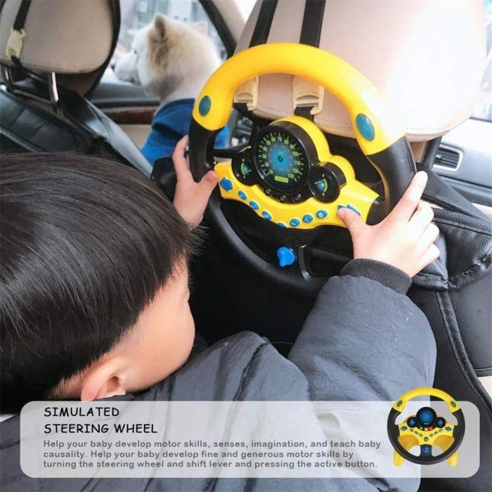 Children Steering Wheel song Simulation Driving Car Toys With Sound