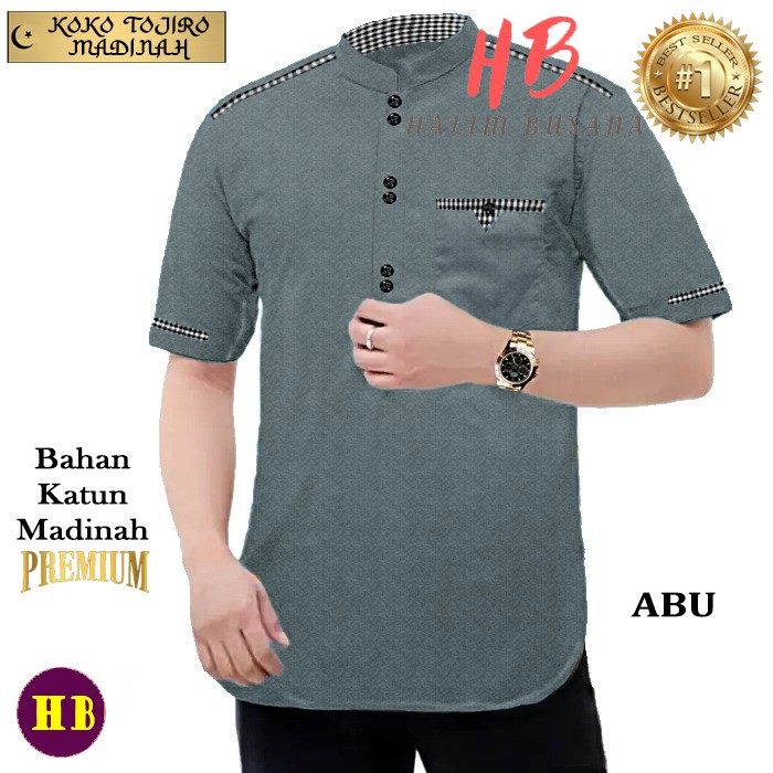LM Baju Muslimin Koko Pria TOJIRO Bahan MADINAH Premium LIMITED STOCK