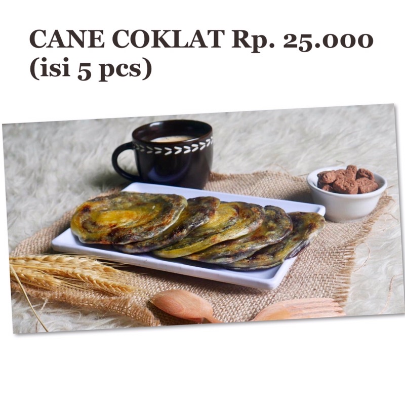 

Homemade Roti Cane/ Maryam Coklat, Origina, Keju isi 5 pcs