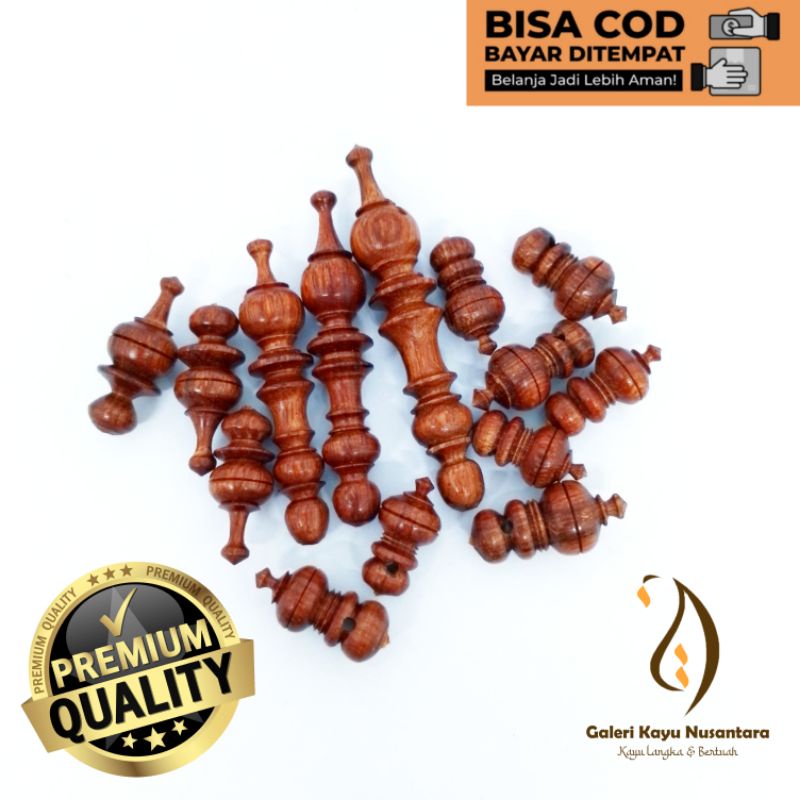 Set Kepala Pembatas Tasbih Kayu Nagasari/Nagasari Petir