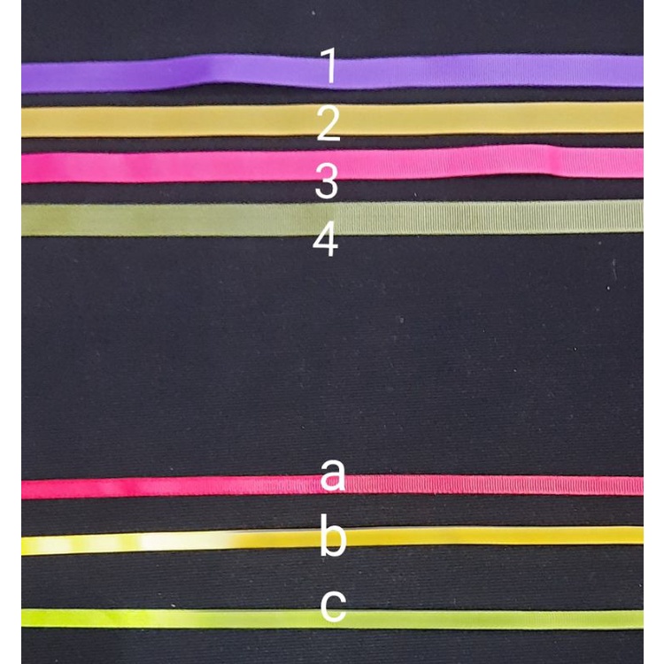 

sale pita grossgrain salur 1/2 inch dan 1/4 inch ngabisin stok harga per yard 90cm