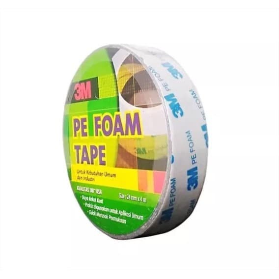 Double Tape Busa 3M Pe Foam Tape 24 mm x 4M Solasi Selotip Serbaguna Original