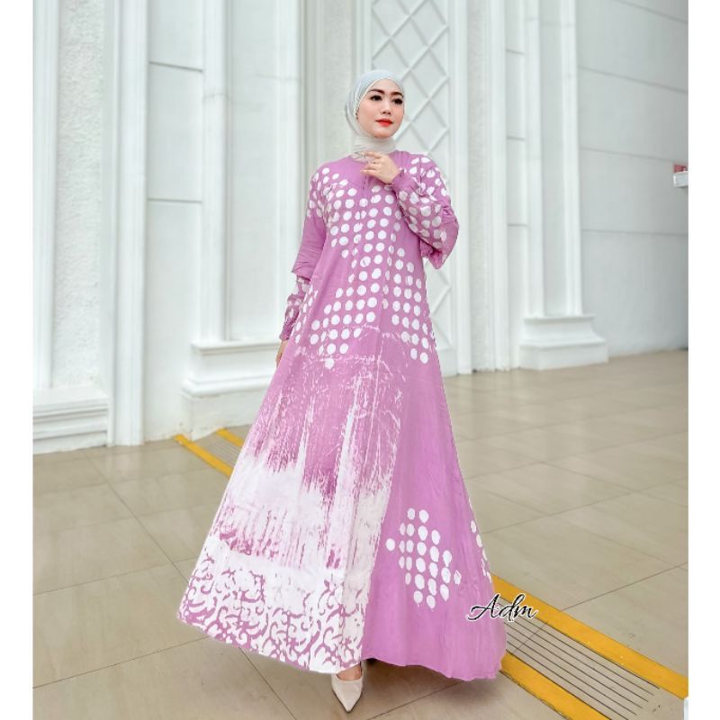 LILAC GAMIS/RAYON CANDI MEKAR/ GAMIS TWILL / SHALDA BATIK PEKALONGAN