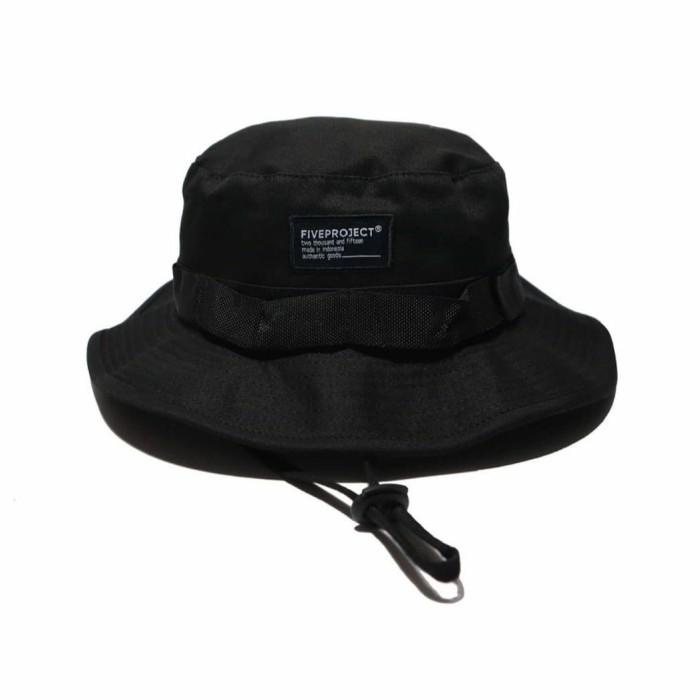 Bucket Hat Topi Rimba - Fiveproject.Co Bucket Hat / Jungle Black