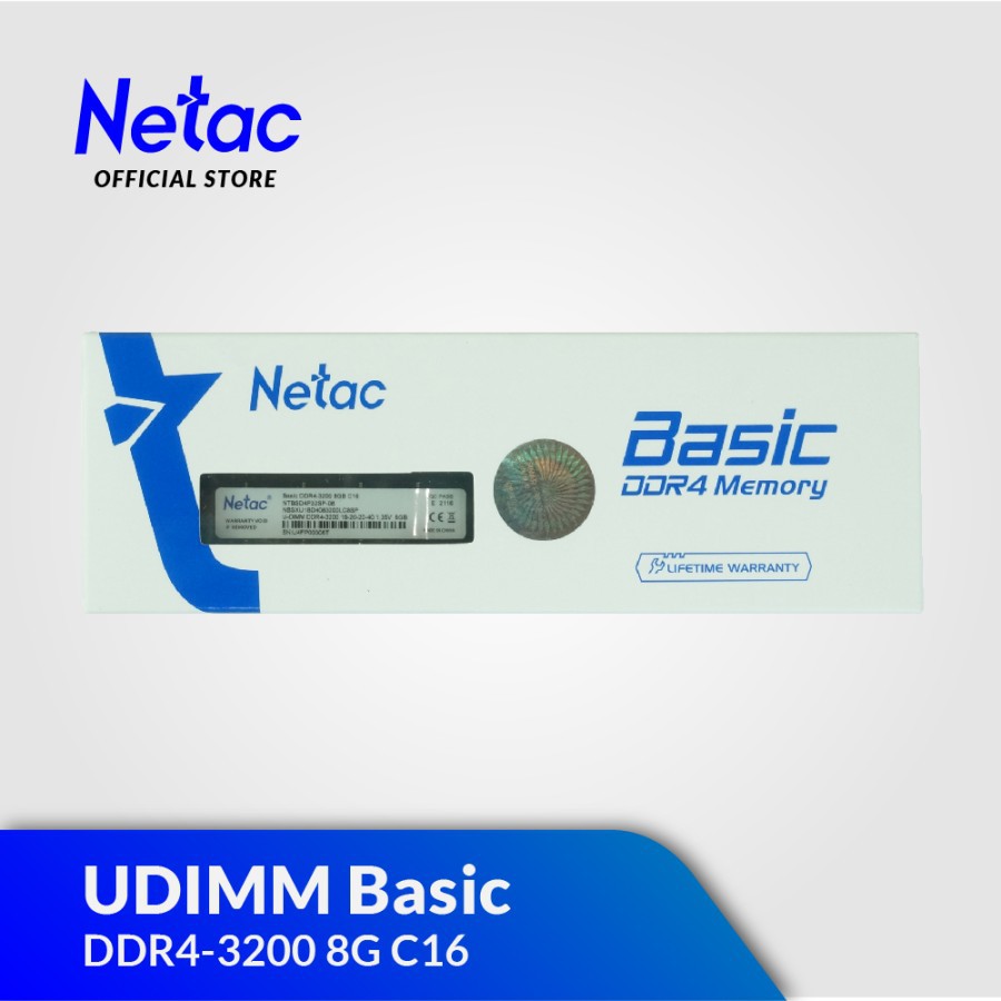 NETAC UDIMM 8GB DDR4-3200 PC4-25600 1.35V