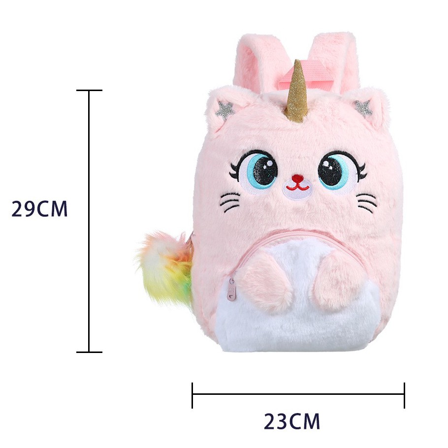 Tas Ransel bulu Unicorn anak Paud TK Tas Kitty kucing Caticorn backpack karakter lucu unik kado ultah anak perempuan TAS BLINGBERRY ORIGINAL IMPORT TAS BLINGBERRY GROSIR