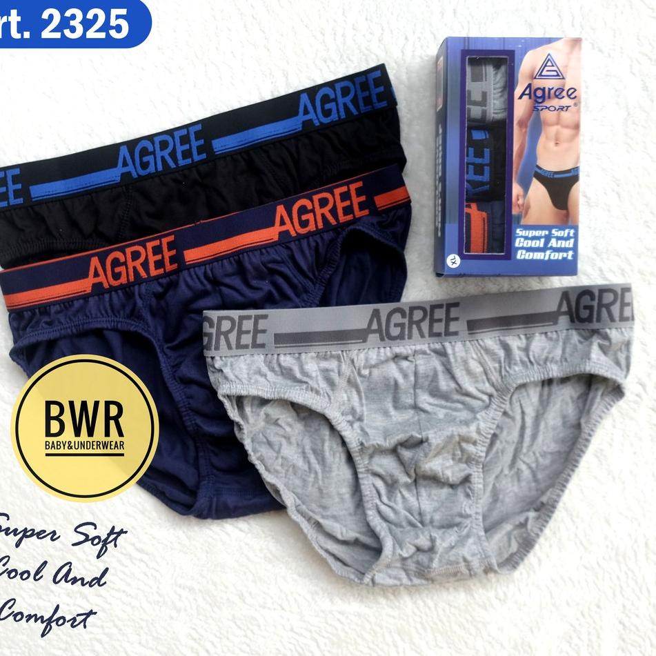 New -  3pc  CD AGREE 2317 2321 2322 2323 2325 2326 2328 2330 / Celana Dalam Pria Agree Sport / CD Bo