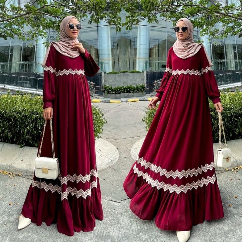 Dress Muslim. Fashion Muslim. Pakaian Wanita. Baju Wanita. Fashion Wanita. Kimiko Lace Dress