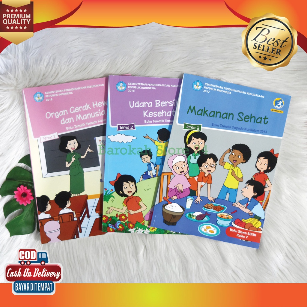 Jual Buku Paket Pelajaran Kelas 5 Sdmi ~ Semester 1 Dan 2 Lengkap Tema 1 Sampai 9 Tematik 4844