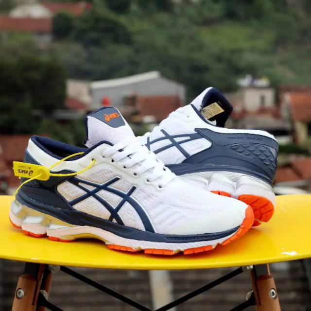  Sepatu  voli  asics  gel kayano 24 white navy 39 44 Shopee 