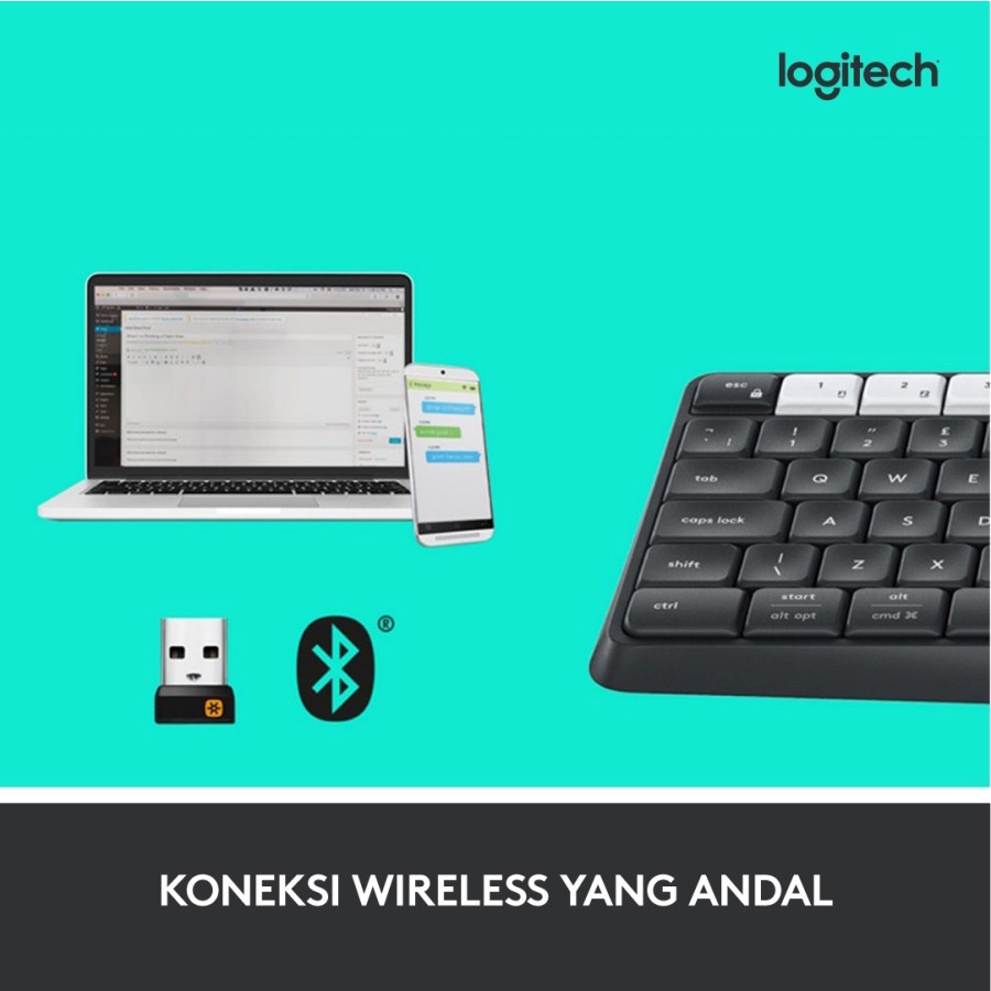 Logitech K375s Multi-Device Wireless Keyboard and Stand Combo