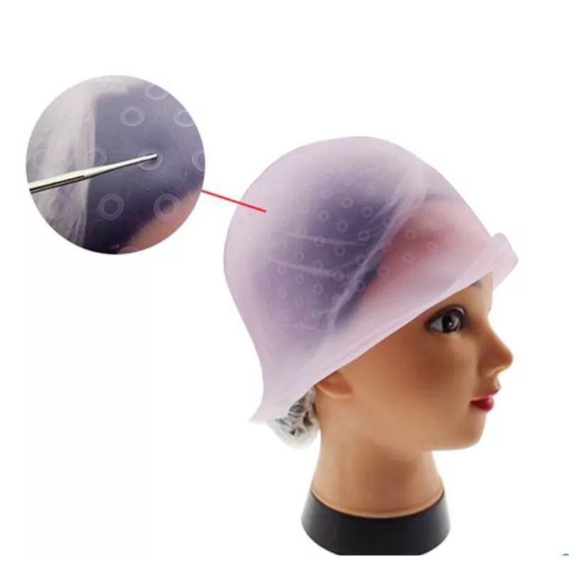 topi highlight rambut cat rambut hair cap high light pewarna rambut