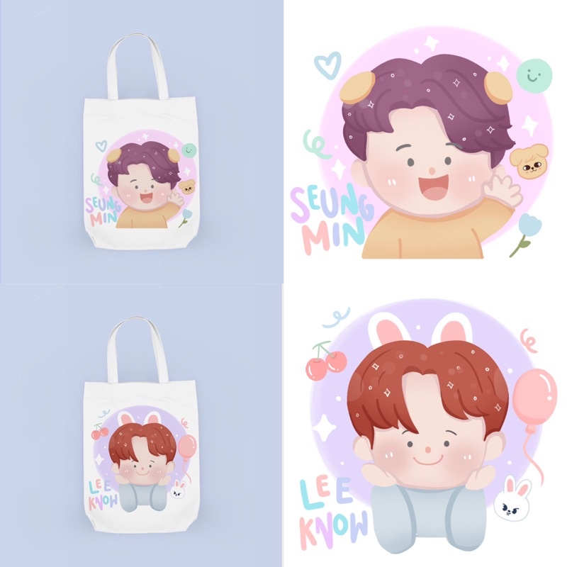 Tote Bag Cute Karakter Member Straykids/Idol Group/JYP