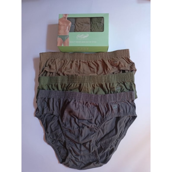 1kotak isi 3pcs.sempak pria dewasa crocodile dus hijau